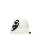 Stussy Swirly S Knit Bucket Hat, bone