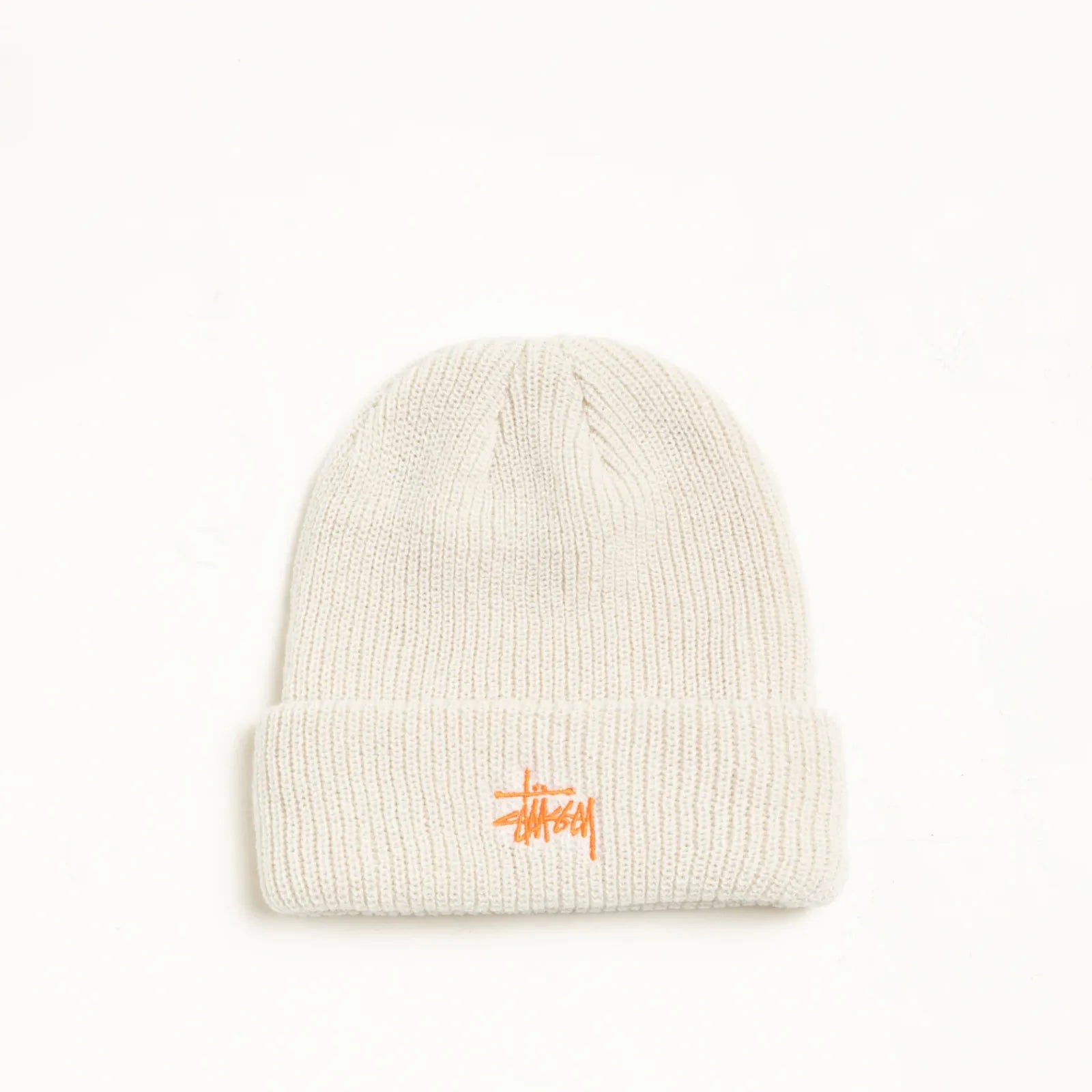 Stussy Basic Cuff Beanie, cloud — available at Norwood