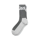 Stussy Logo Jacquard Trail Socks, charcoal