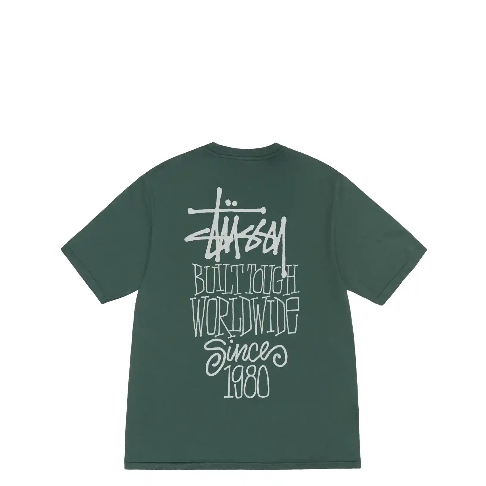 Stussy Built Tough Pigment Dyed Tee, forest