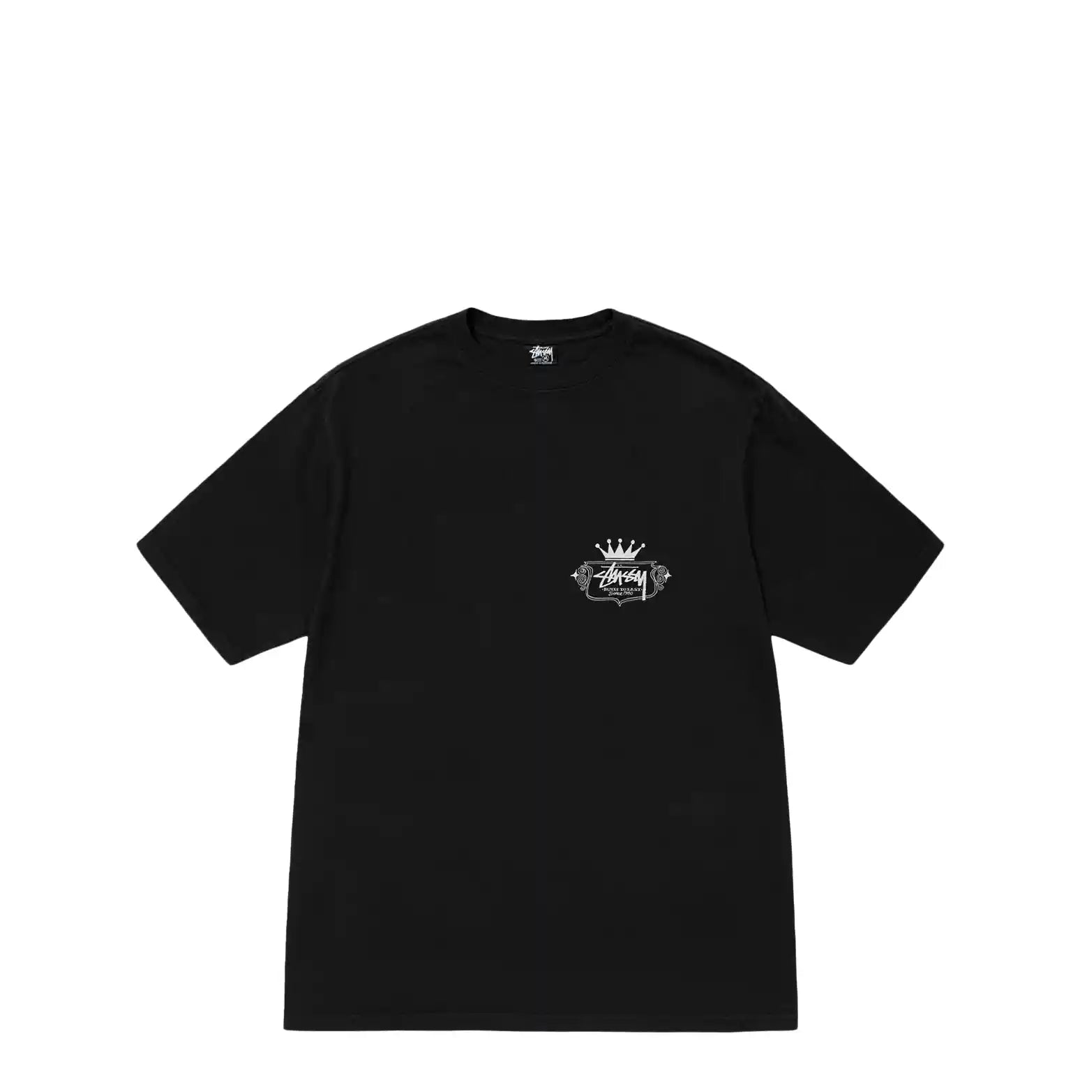 Stussy Built To Last Pigment Dyed Tee, black — available at Norwood