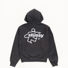 Stussy Surf Size Garment Dyed Zip Hood, faded black — available at Norwood