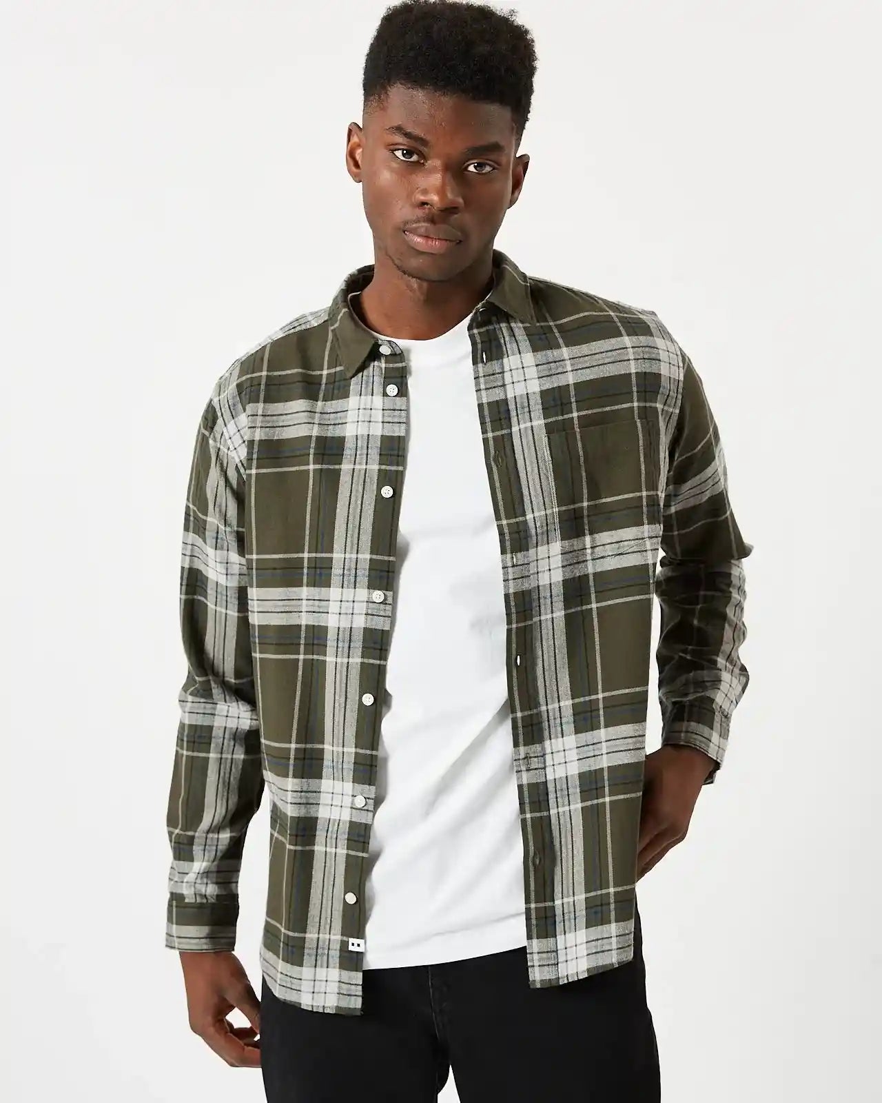 Minimum Jack Long Sleeved Shirt, forest night — available at Norwood