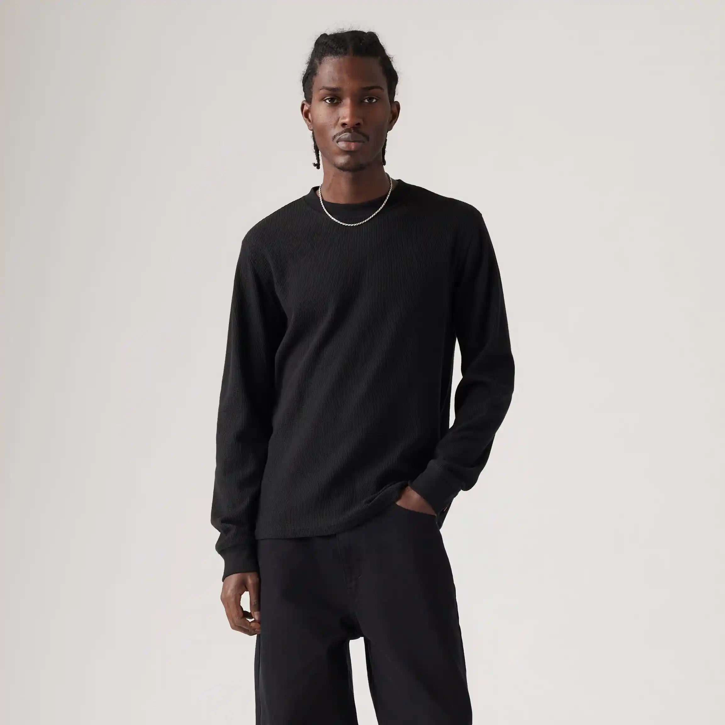 Levi's Standard Thermal Long Sleeve Tee, mineral black