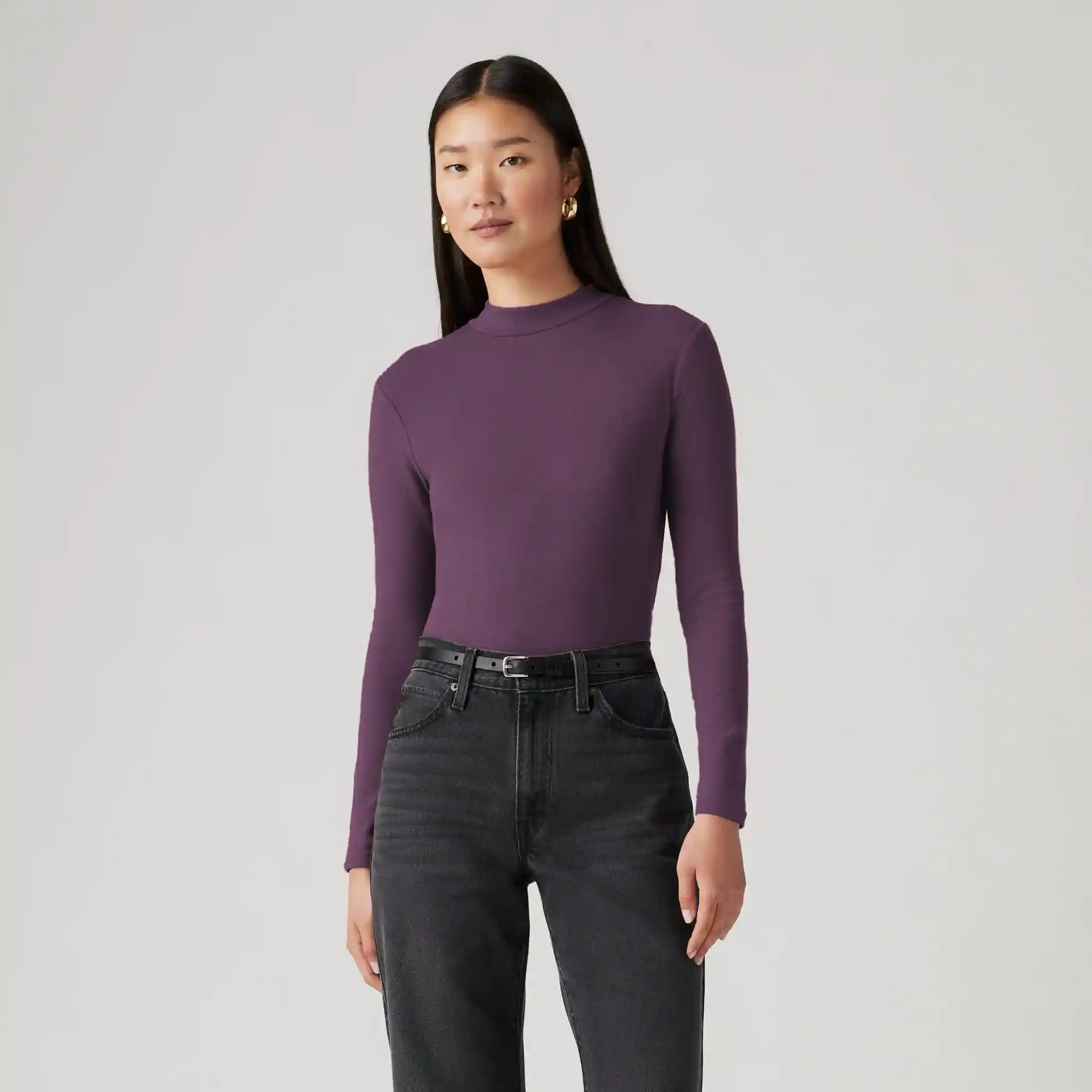 Levi s Effortless Long Sleeve Top Levi Plum Perfect Medium