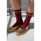 Le Bon Shoppe Boyfriend Socks, cardinal — available at Norwood