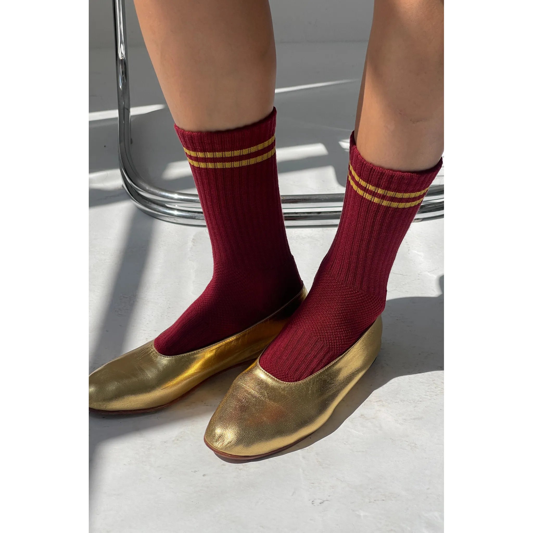 Le Bon Shoppe Boyfriend Socks, cardinal — available at Norwood