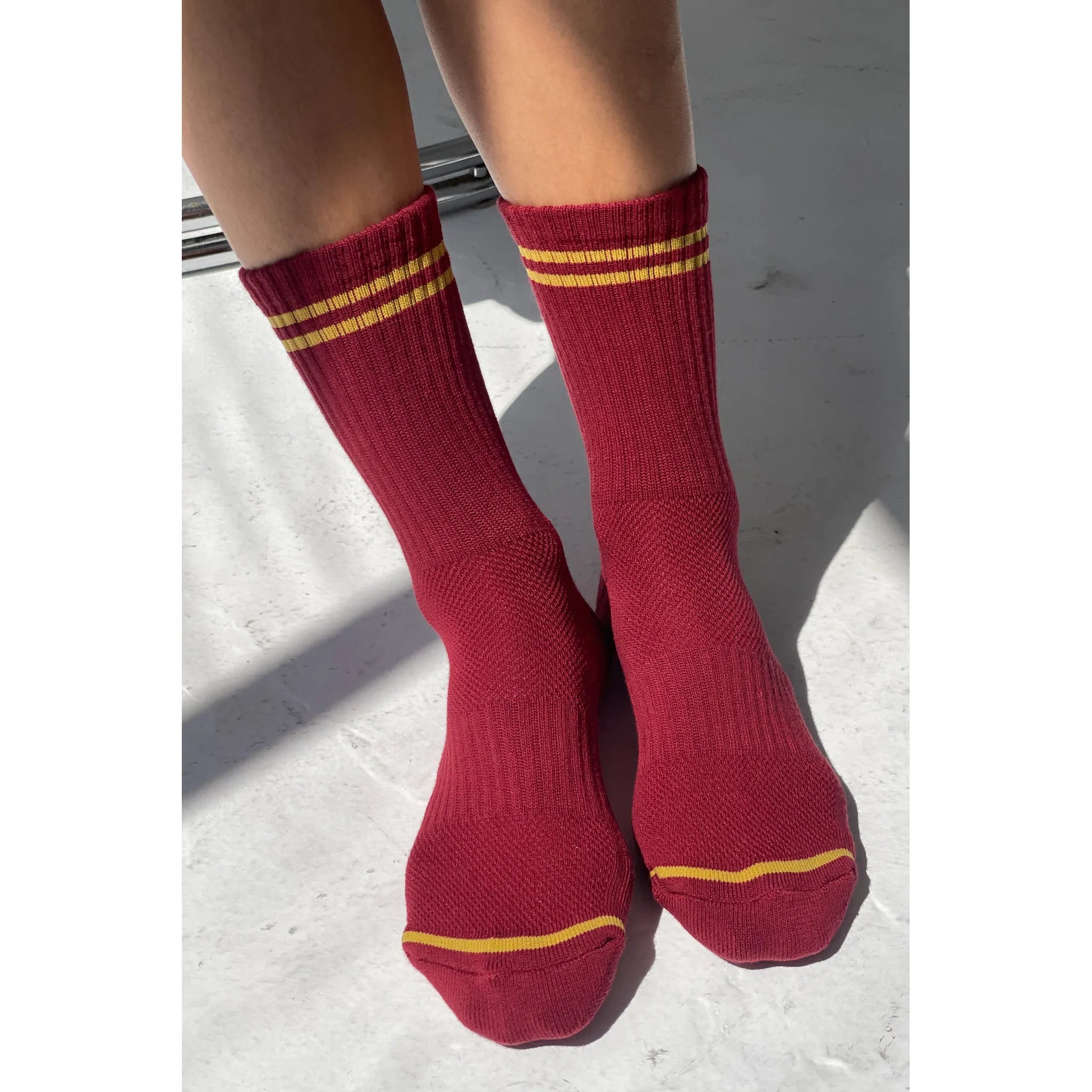 Le Bon Shoppe Boyfriend Socks, cardinal — available at Norwood