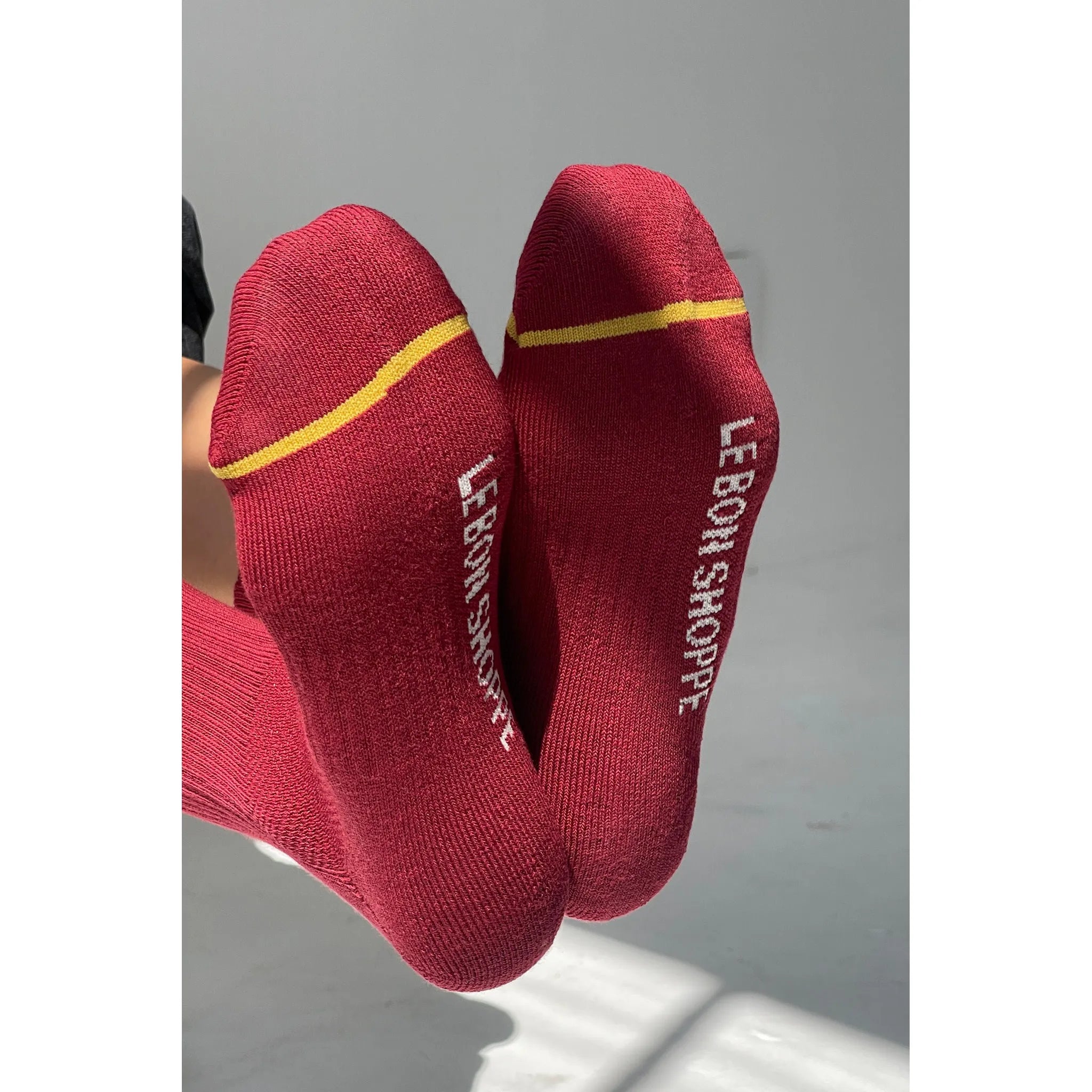 Le Bon Shoppe Boyfriend Socks, cardinal — available at Norwood