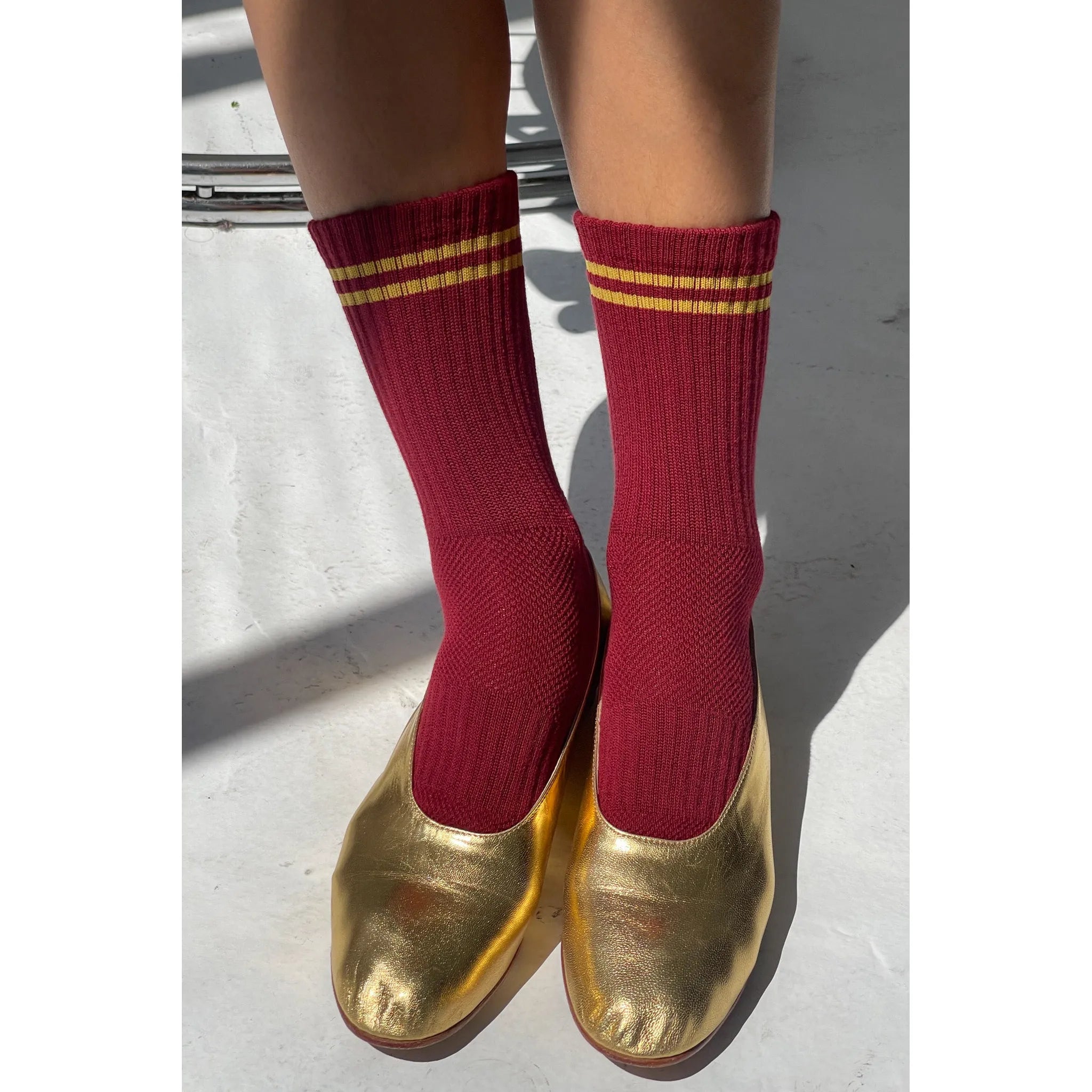 Le Bon Shoppe Boyfriend Socks, cardinal — available at Norwood