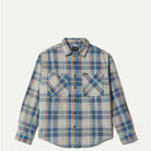 Brixton Vintage Wash Flannel, blue/soft blue/orange — available at Norwood