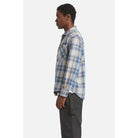 Brixton Vintage Wash Flannel, blue/soft blue/orange — available at Norwood