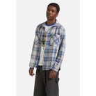 Brixton Vintage Wash Flannel, blue/soft blue/orange — available at Norwood