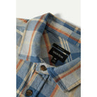 Brixton Vintage Wash Flannel, blue/soft blue/orange — available at Norwood