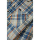 Brixton Vintage Wash Flannel, blue/soft blue/orange — available at Norwood