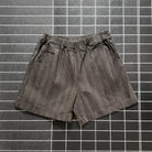 CUB Alia Shorts, black & cream stripe