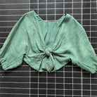 CUB Wrap Top, moss linen