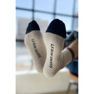 Le Bon Shoppe Womens Color Block Girlfriend Socks, black coffee — available at Norwood