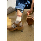Le Bon Shoppe Womens Color Block Girlfriend Socks, black coffee — available at Norwood