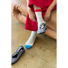 Le Bon Shoppe Womens Color Block Girlfriend Socks, blue red — available at Norwood