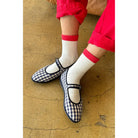 Le Bon Shoppe Womens Color Block Girlfriend Socks, blue red — available at Norwood