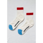 Le Bon Shoppe Womens Color Block Girlfriend Socks, blue red — available at Norwood