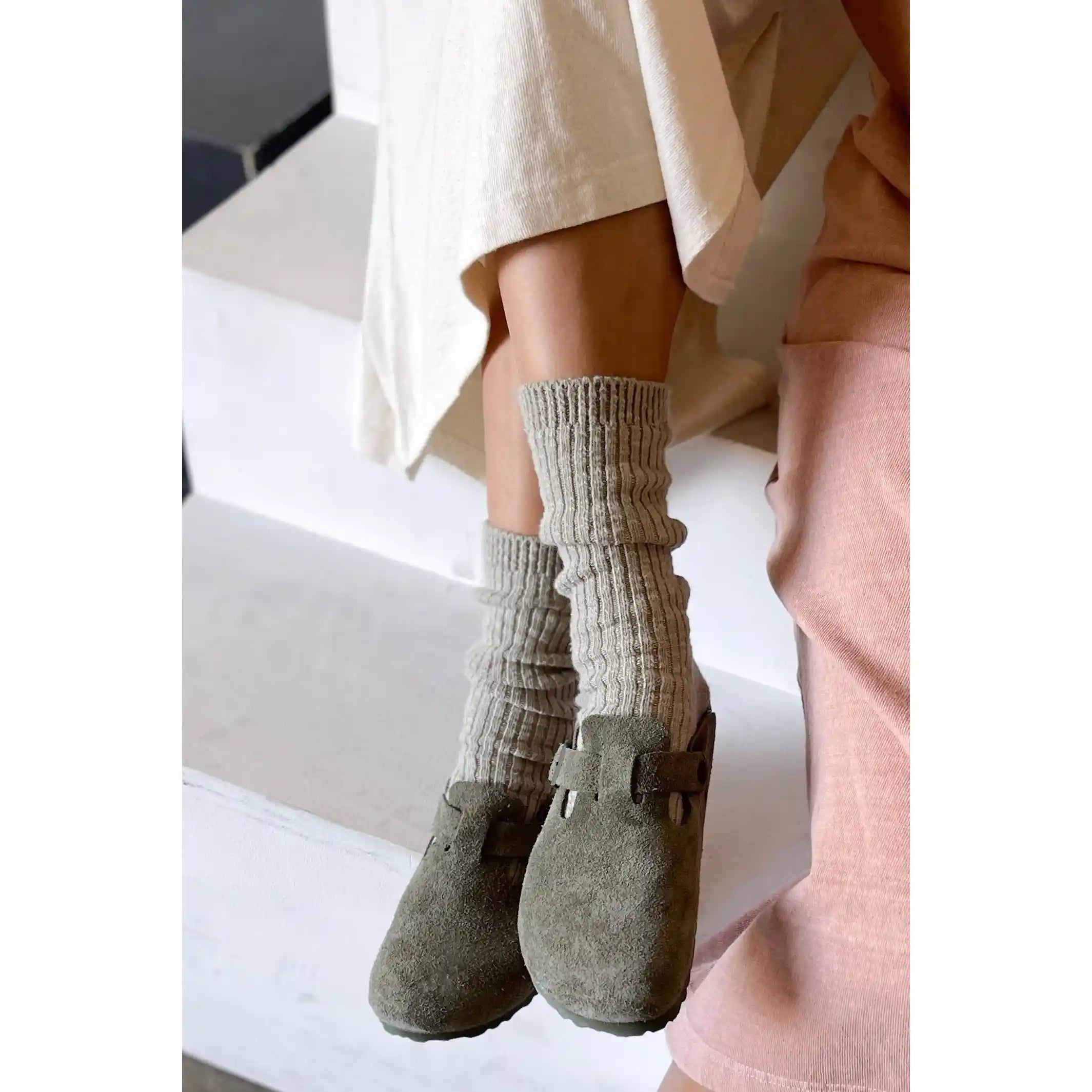 Le Bon Shoppe Cottage Socks, smoked sage