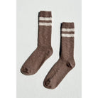 Le Bon Shoppe Cottage Varsity Socks, flax varsity — available at Norwood