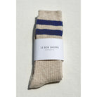 Le Bon Shoppe Cottage Varsity Socks, oatmeal varsity — available at Norwood