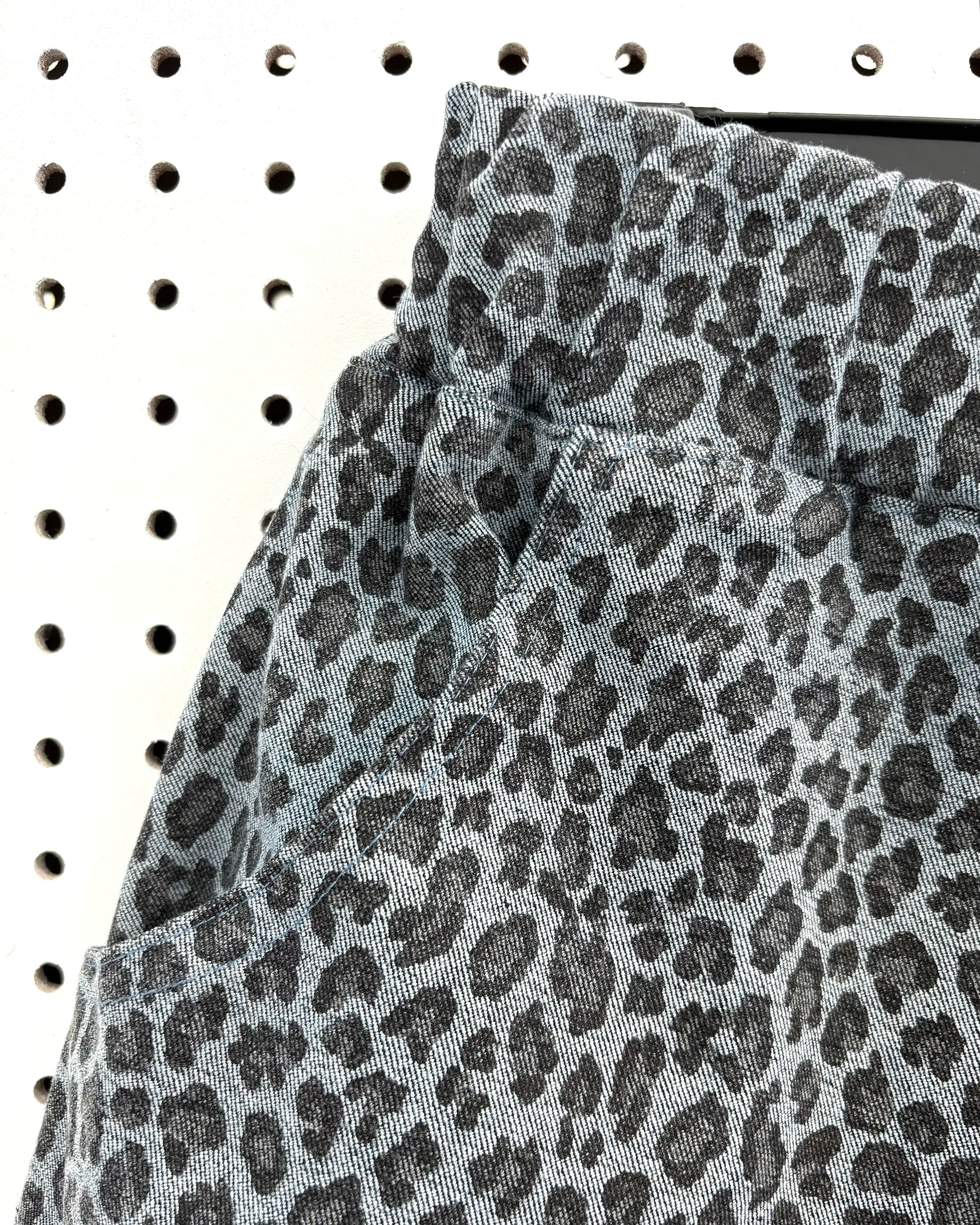 CUB Alia Shorts, leopard denim — available at Norwood