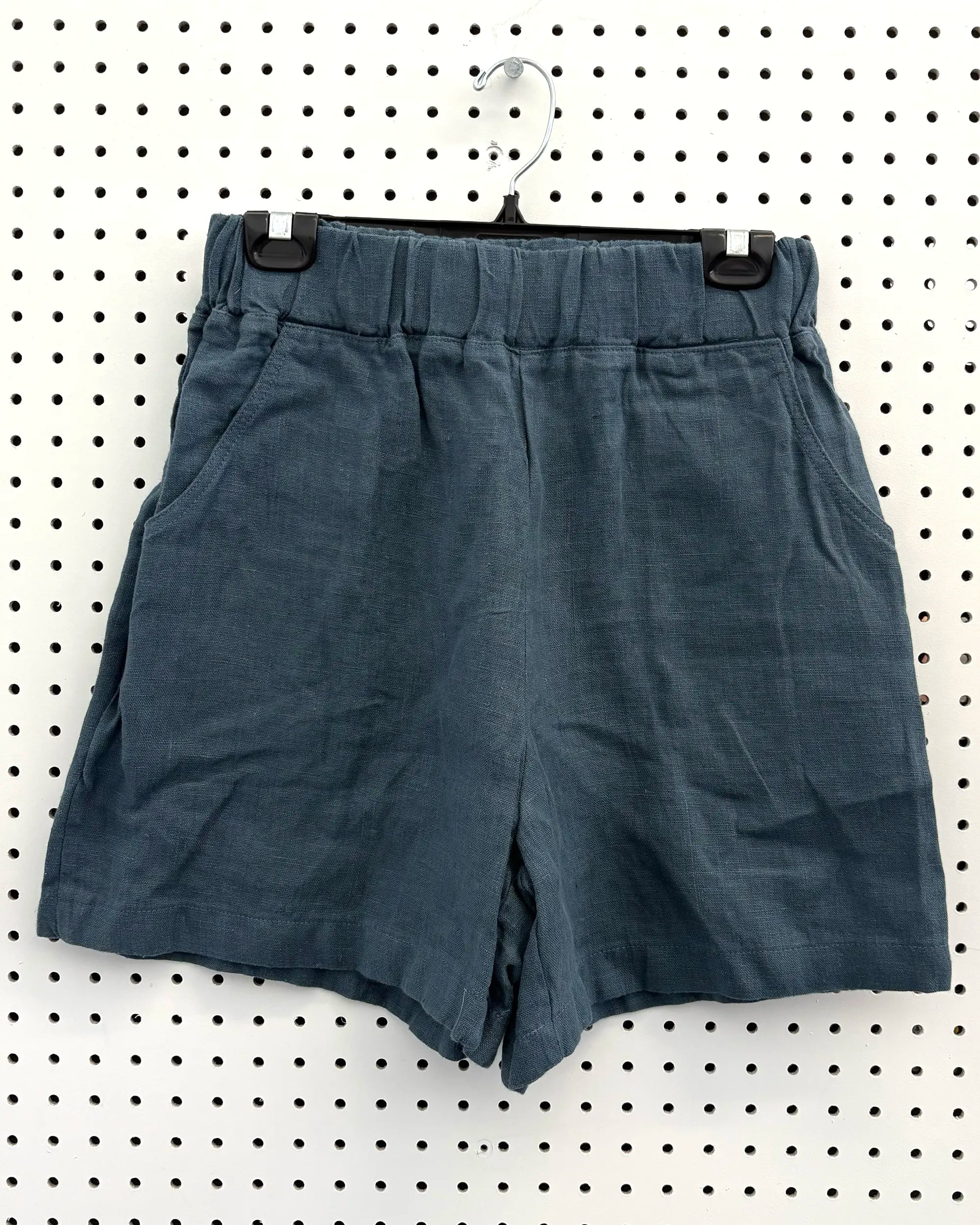 CUB Alia Shorts, marine blue linen — available at Norwood
