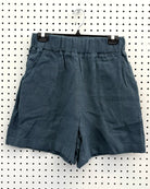 CUB Alia Shorts, marine blue linen — available at Norwood