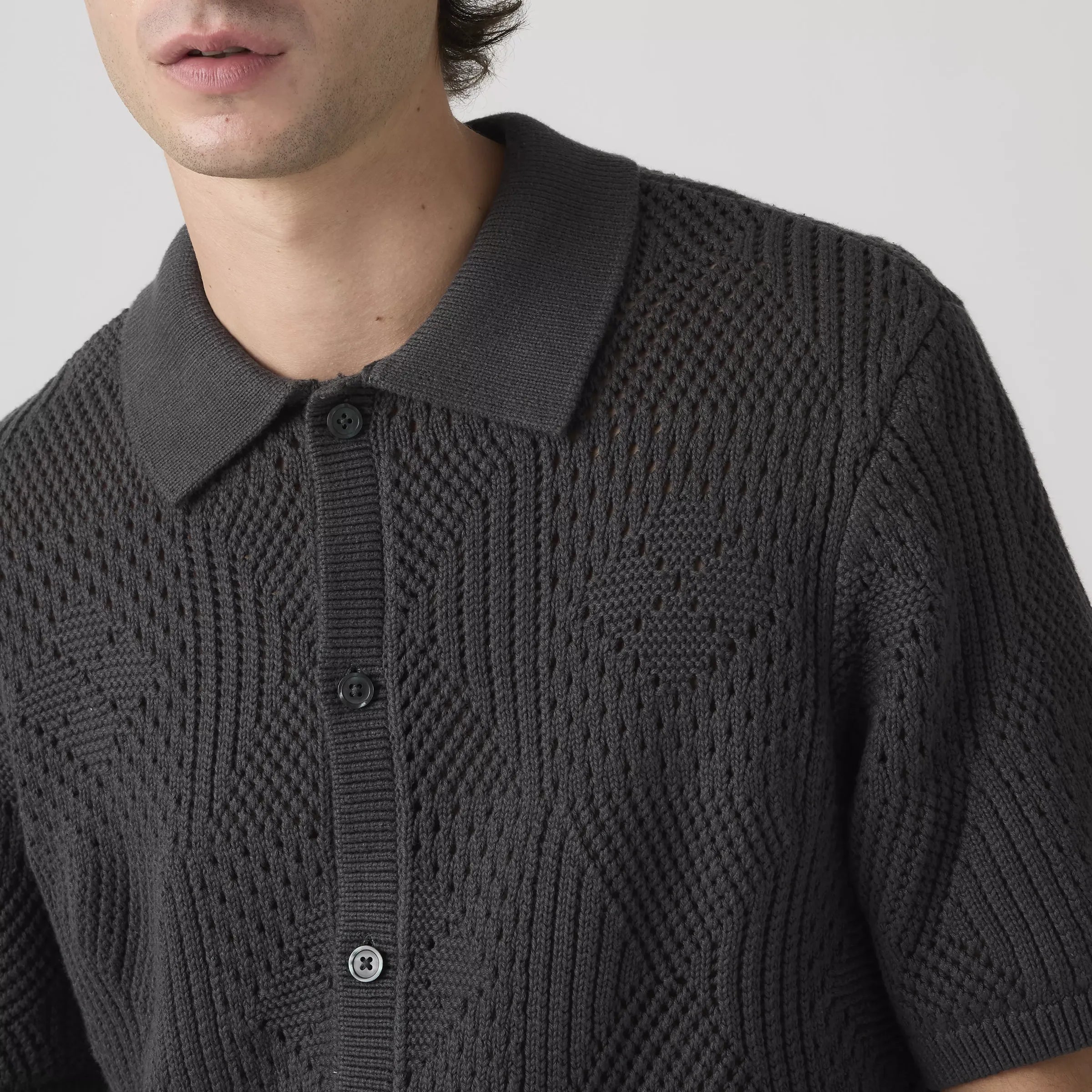 Levi's Sweater Camp Shirt, dark phantom — available at Norwood