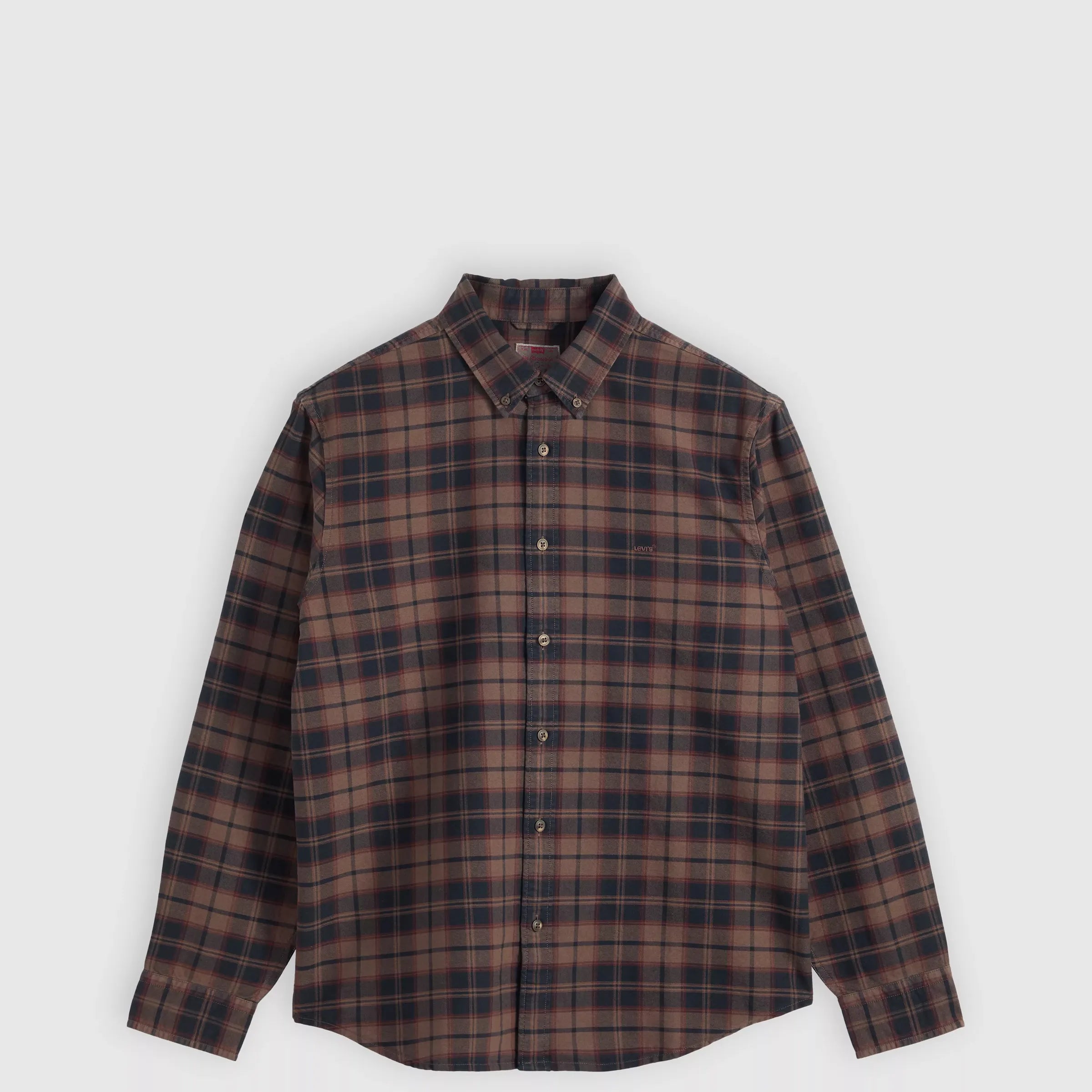 Levi's Authentic Button Down, chocolate garment dye — available at Norwood