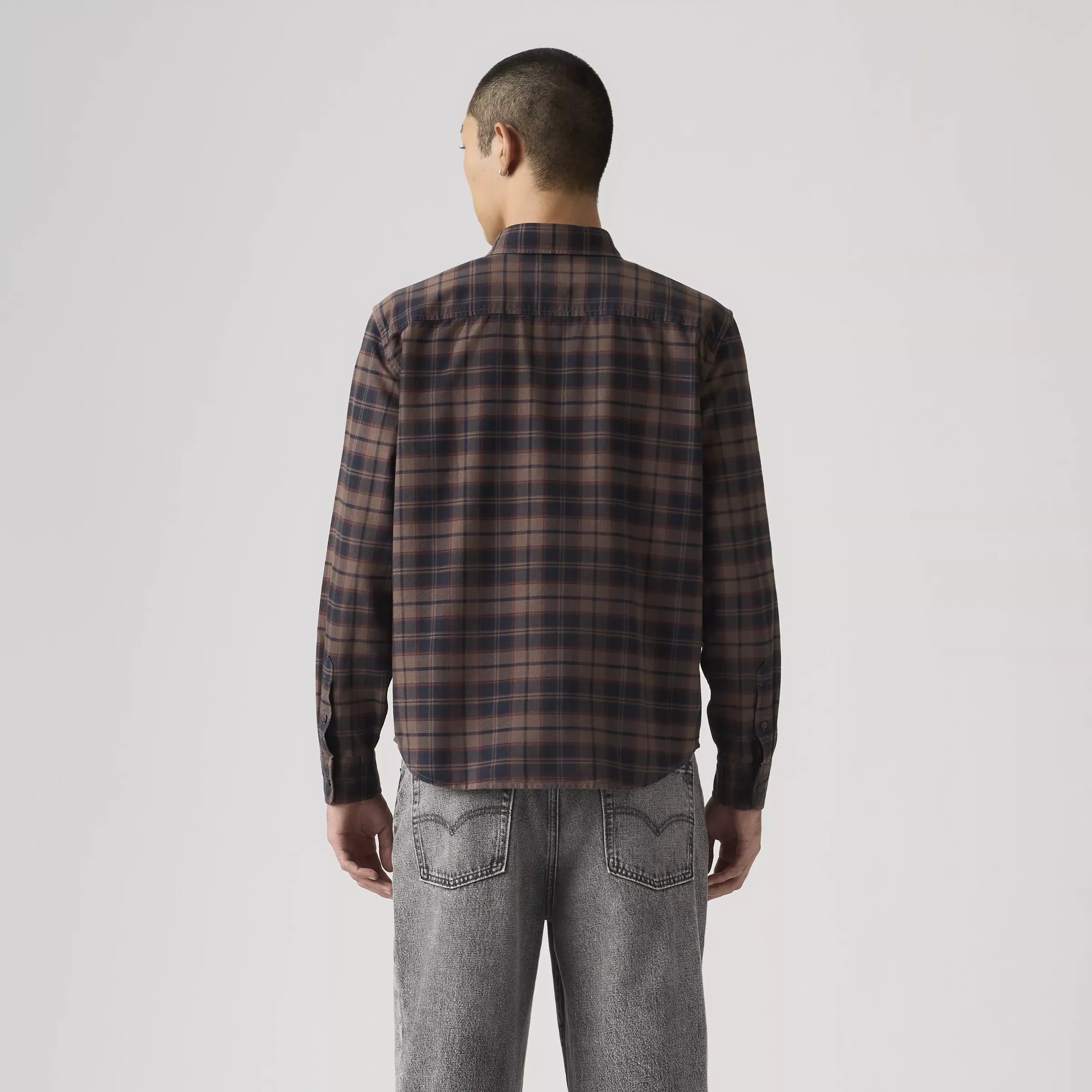 Levi's Authentic Button Down, chocolate garment dye — available at Norwood