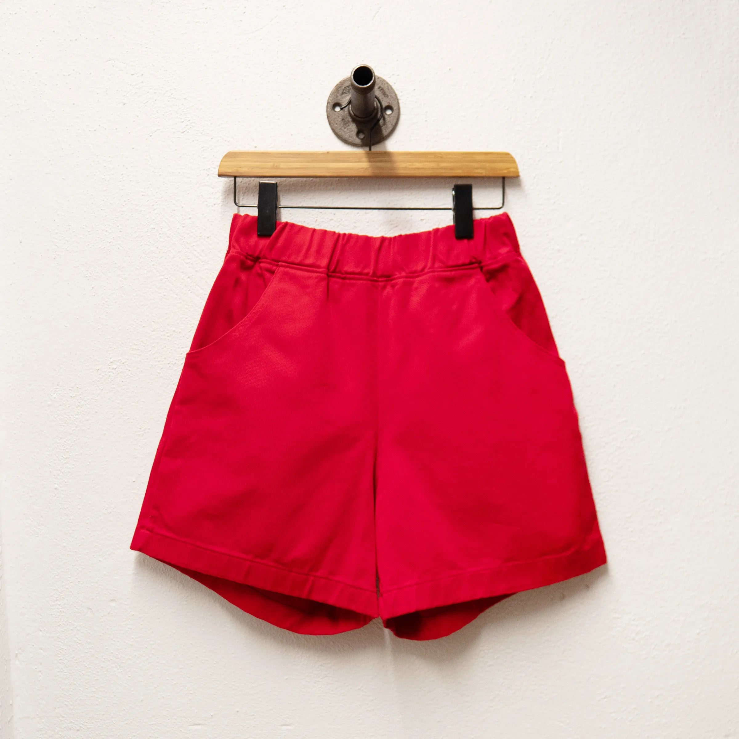CUB Alia Shorts, red bull denim — available at Norwood