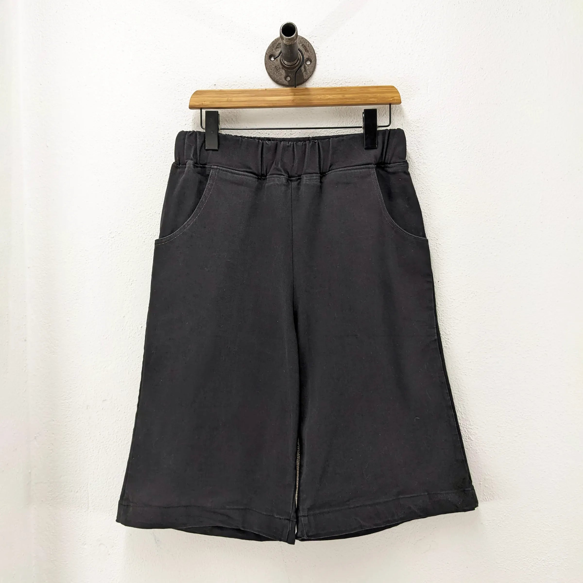CUB Alia Long Shorts, black denim — available at Norwood