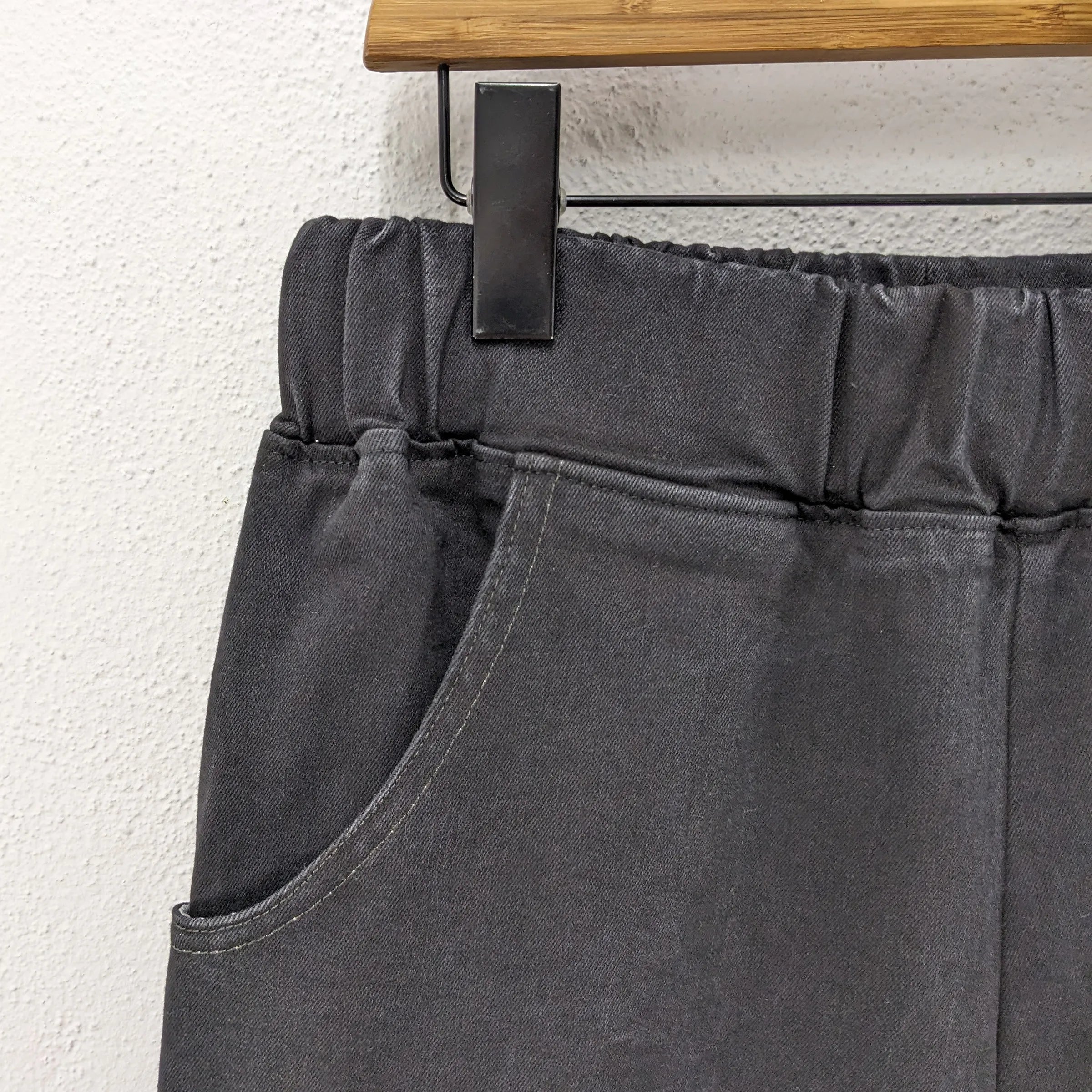 CUB Alia Long Shorts, black denim — available at Norwood