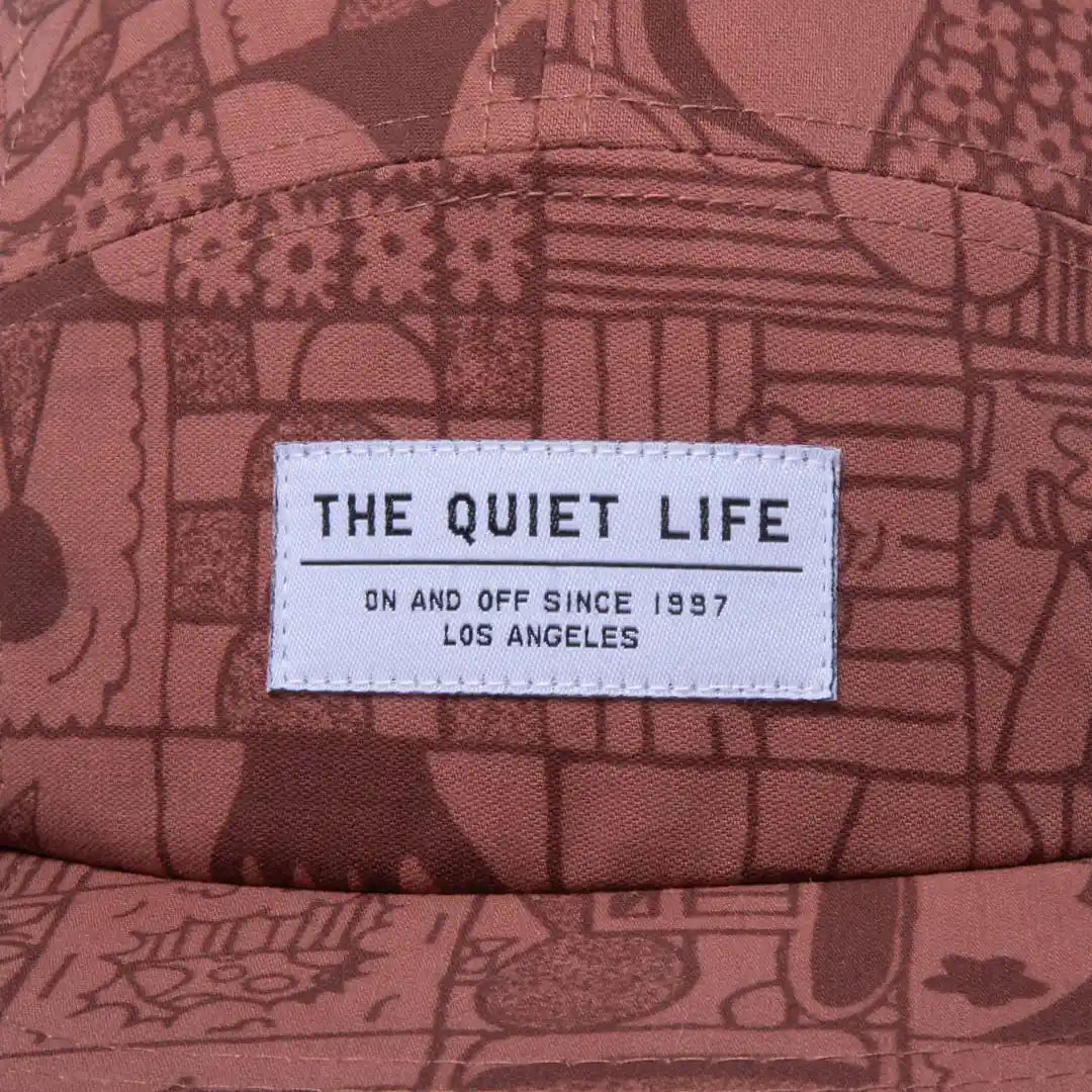 The Quiet Life Lorin Brown 5 Panel Camper Hat, rust — available at Norwood