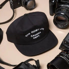 The Quiet Life Camera Dept. Relaxed Snapback, black — available at Norwood