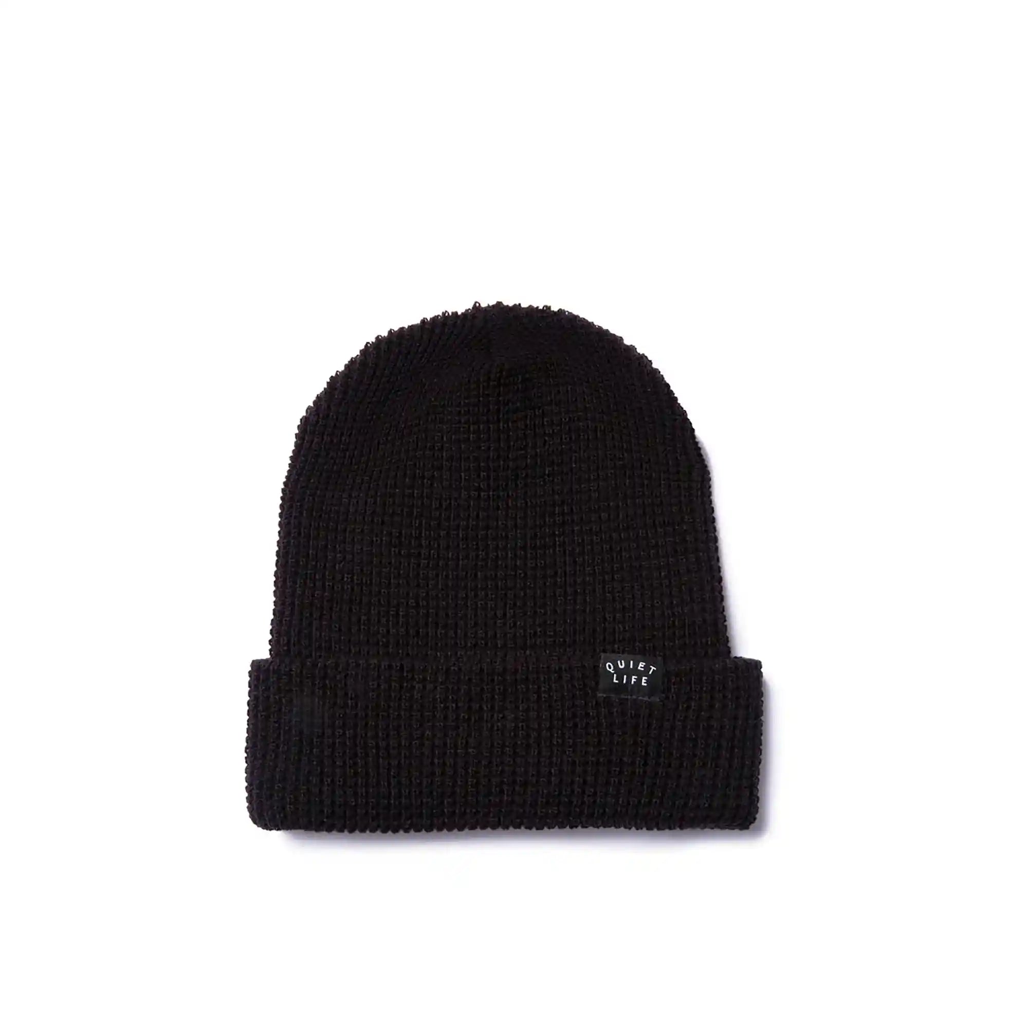 The Quiet Life Waffle Beanie, black