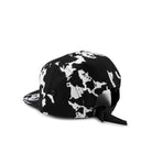 The Quiet Life Cow 5 Panel Camper Hat - Made In Usa, Black/White — available at Norwood