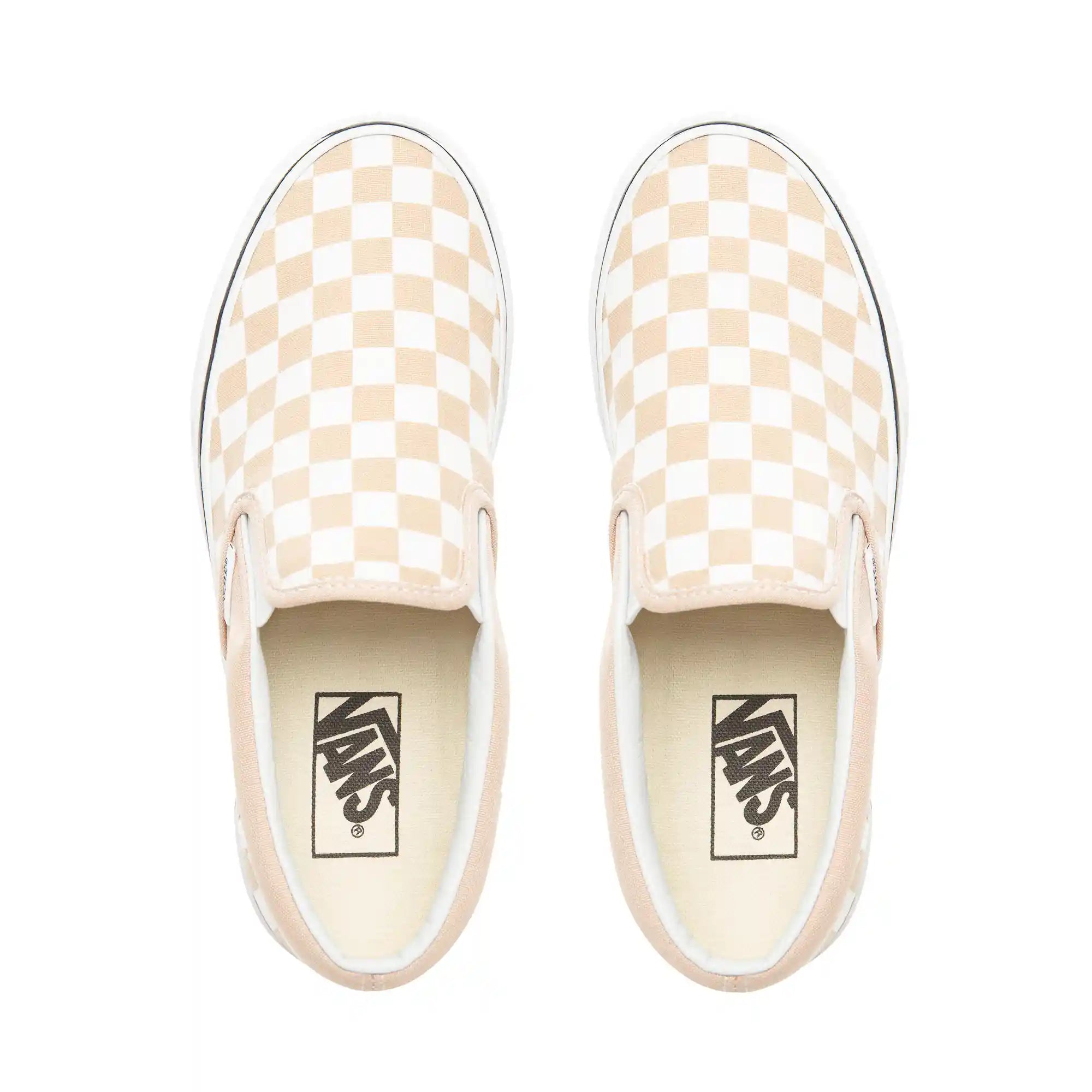 Vans Womens Classic Slip On Shoes checkerboard frappe true white Norwood