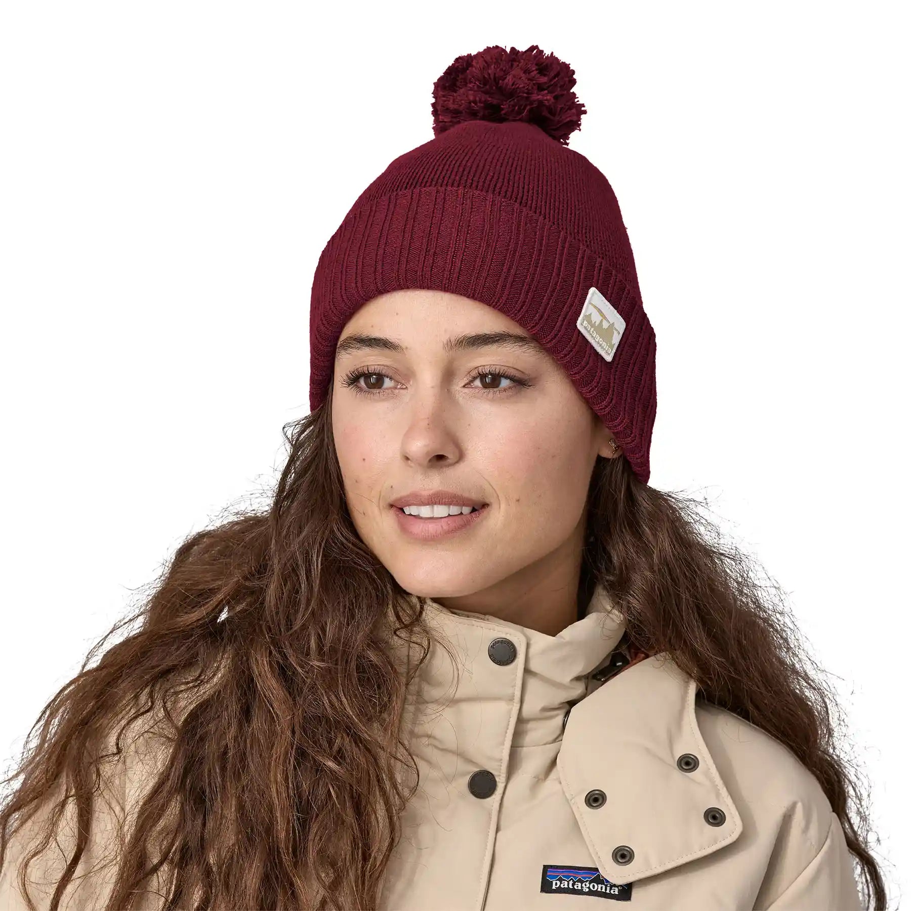 Patagonia Powder Town Beanie 73 skyline carmine red 29187 skce