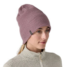 Patagonia Snowdrifter Beanie, stormy mauve — available at Norwood