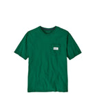 Patagonia Men's Water People Organic Pocket T-Shirt, water people banner: conifer green — available at Norwood