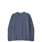 Patagonia Mens Long Sleeve P-6 Logo Responsibili-Tee, p-6 outline: current blue — available at Norwood