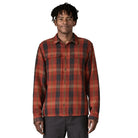 Patagonia Mens Fjord Loft Shirt, hunter: amanita red — available at Norwood