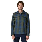 Patagonia Mens Fjord Loft Shirt, netted: old growth green — available at Norwood