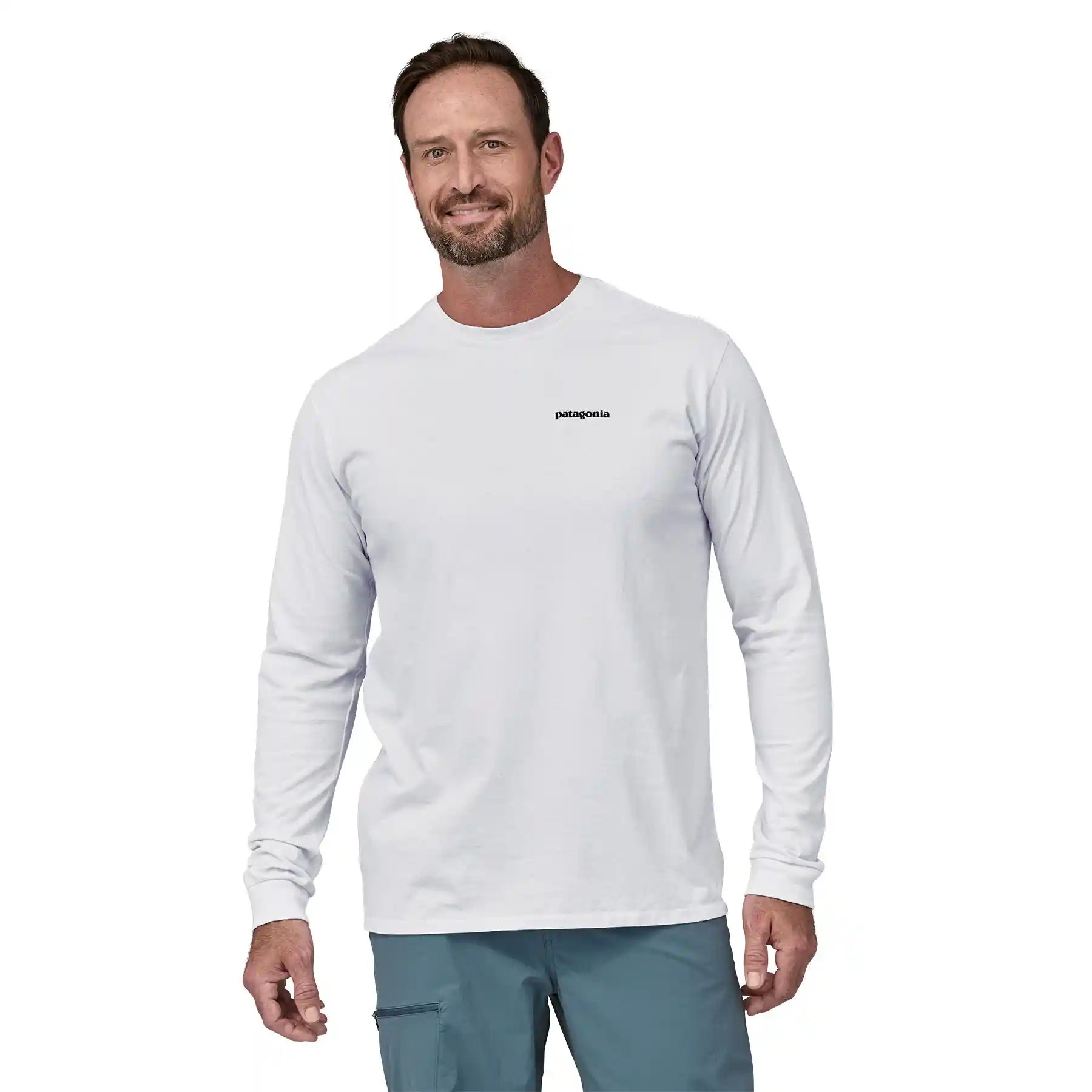 Patagonia long sale sleeve top white